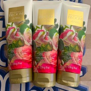 BBW 3 pc set Brightest Bloom moisturizing body cream